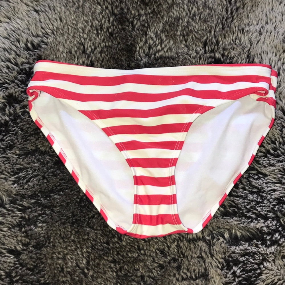 Old navy red and white striped bikini bottoms
